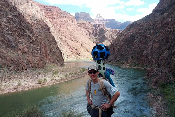 Google Maps used backpack-mounted cameras to capture stunning 360-degree panoramic images of the Grand Canyon that can be explored in Street View