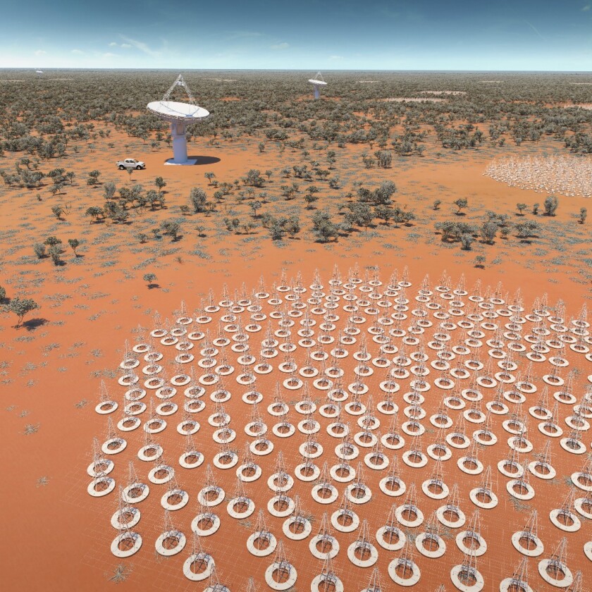 An artist's impression of the wider field of the low frequency aperture array in Western Australia