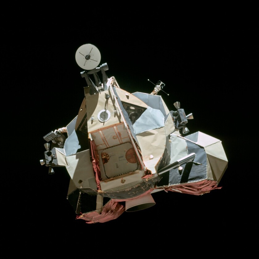 The Ascent Stage in lunar orbit during Apollo 17