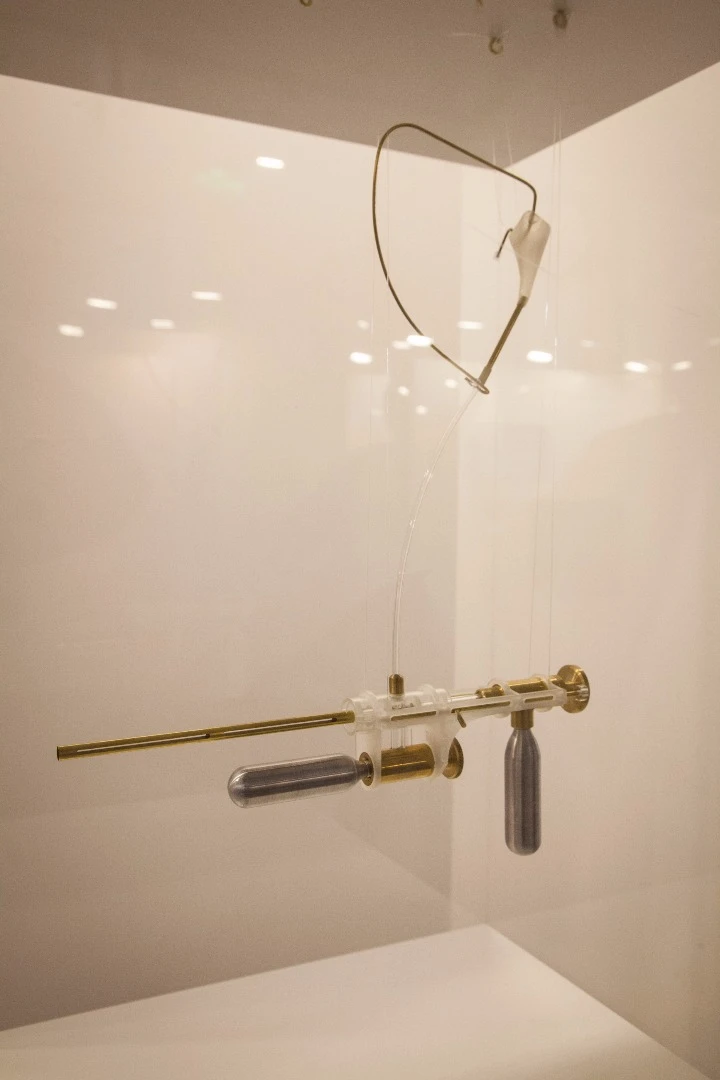Global Grad Show: This concept is called the Tear Gun, which allows users to shoot their tears as an act of self-defense when they can't find the correct words. By Yi-Fei Chen, from Design Academy Eindhoven, the Netherlands