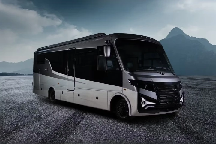 After revealing the initial prototype in 2024, Thor Industries and electric chassis partner Harbinger move the long-range electrified Class A motorhome closer to production