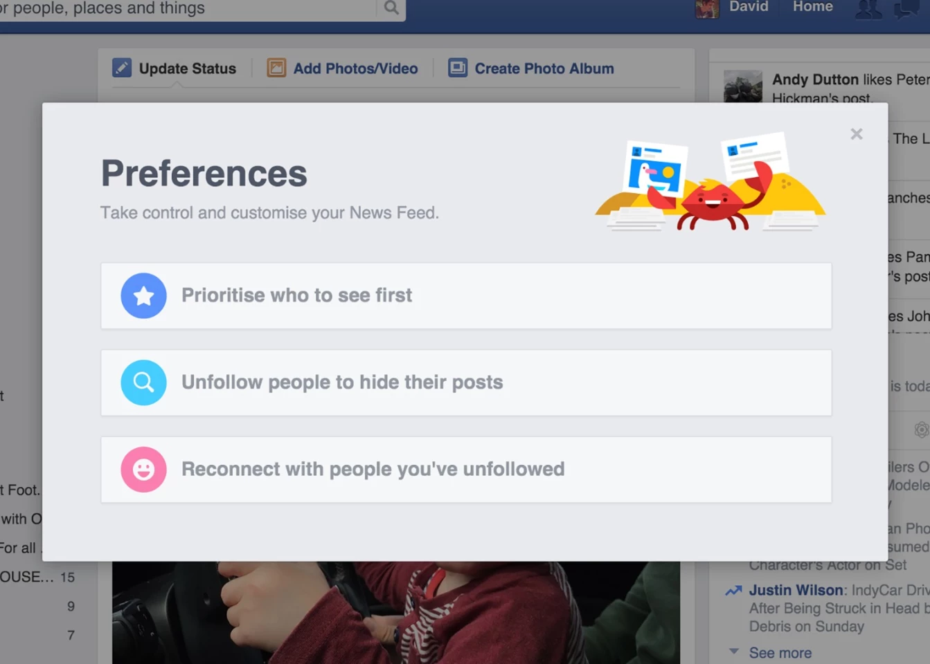 Organize your News Feed