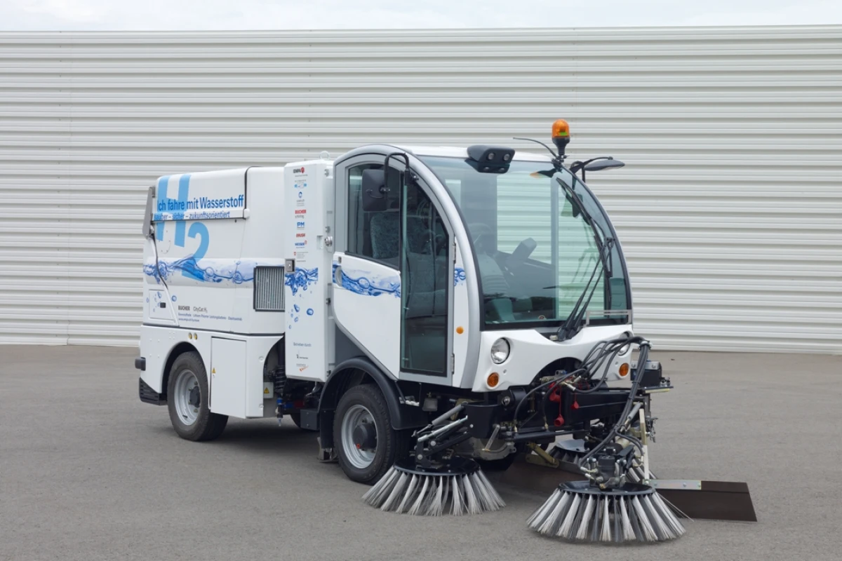 The hydrogen-powered CityCat H2 that is being trialed on the streets of Basel, Switzerland