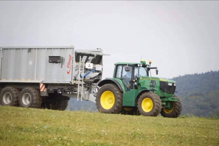 John Deere's SESAM electric tractor: regen braking will help refill the battery on downward slopes