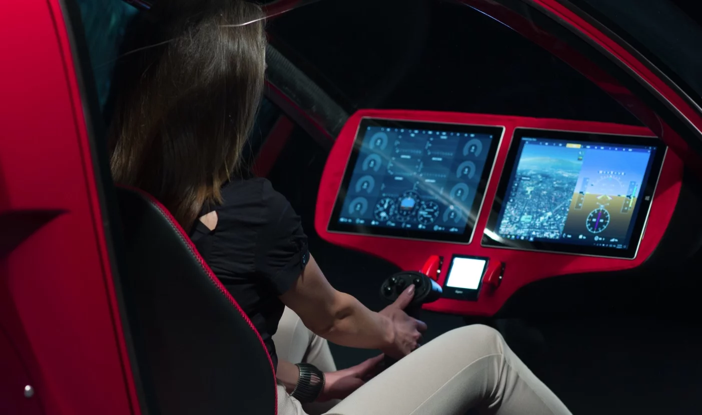 The Passenger Drone comes equipped with a touchscreen that allows users to punch in their destination