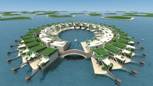 "Floating islands are environmentally friendly and leave a zero footprint after its lifespan, and opens opportunities where there is a scarcity of land," Jasper Mulder, General Manager of Dutch Docklands Maldives told Gizmag.