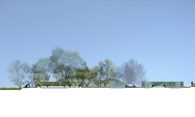 A section view of Binhai Eco City
