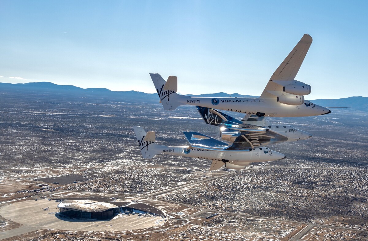 SpaceShipTwo Unity relocates to Virgin Galactic’s Gateway to Space, Spaceport America, New Mexico