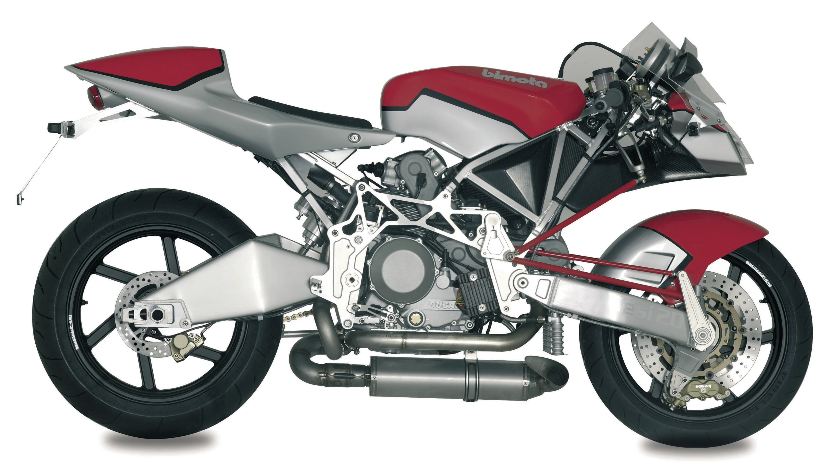 The Bimota Tesi 2D is closely related to the Vyrus