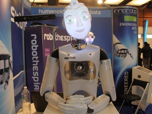 SociBot is suggested for use in places such as science centers or shopping malls