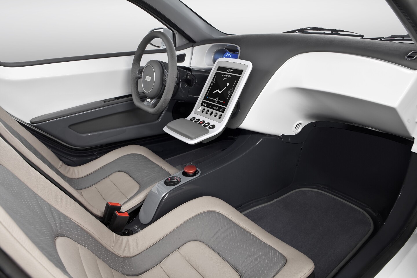 The touchpad will host navigation and infotainment systems, as well as catering for server-based mobile services such as allowing a user to check the status of charging via a smartphone