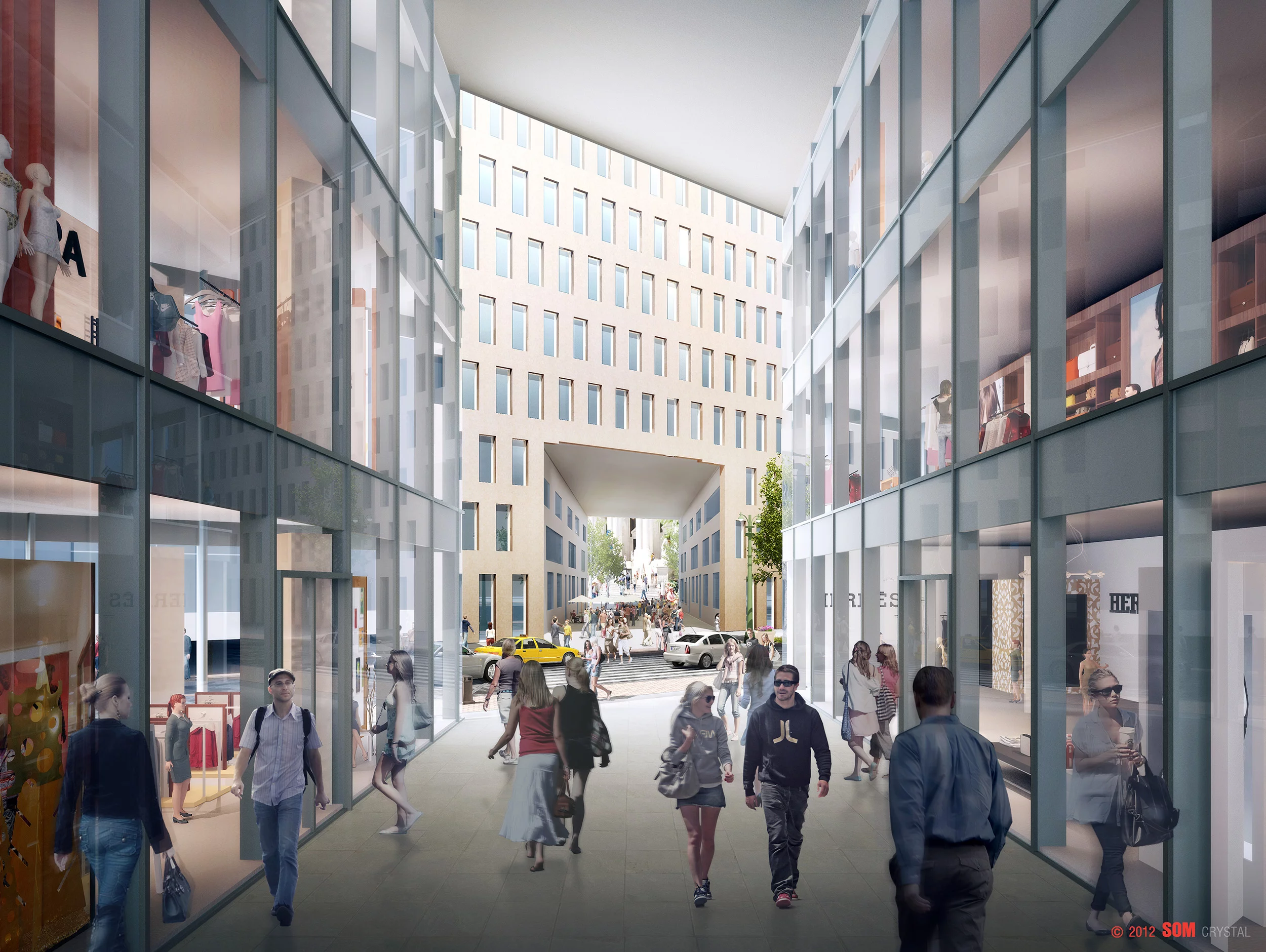 SOM's plan also envisages more public space (Image: © 2012 SOM/Crystal)