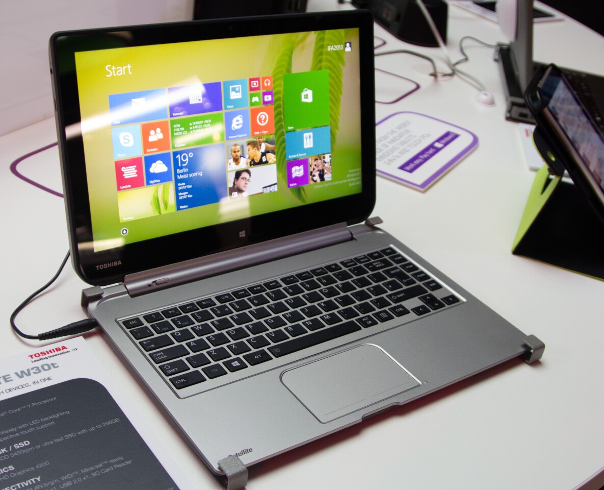 Toshiba has announced the Satellite W30t and W30Dt at IFA 2013