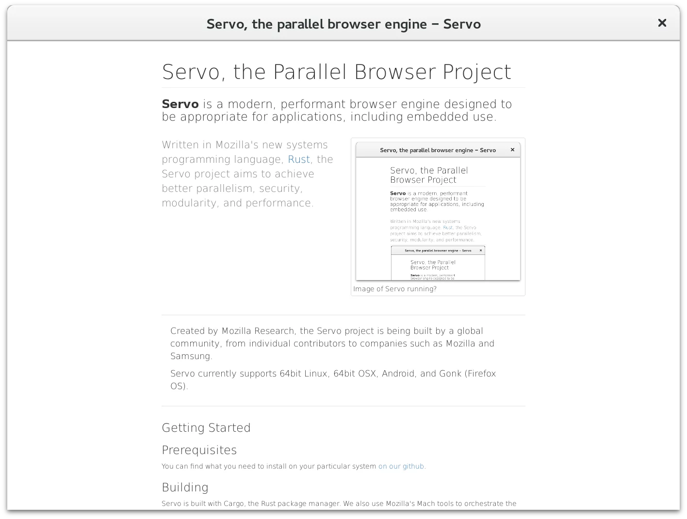 Servo, Mozilla's latest browser engine