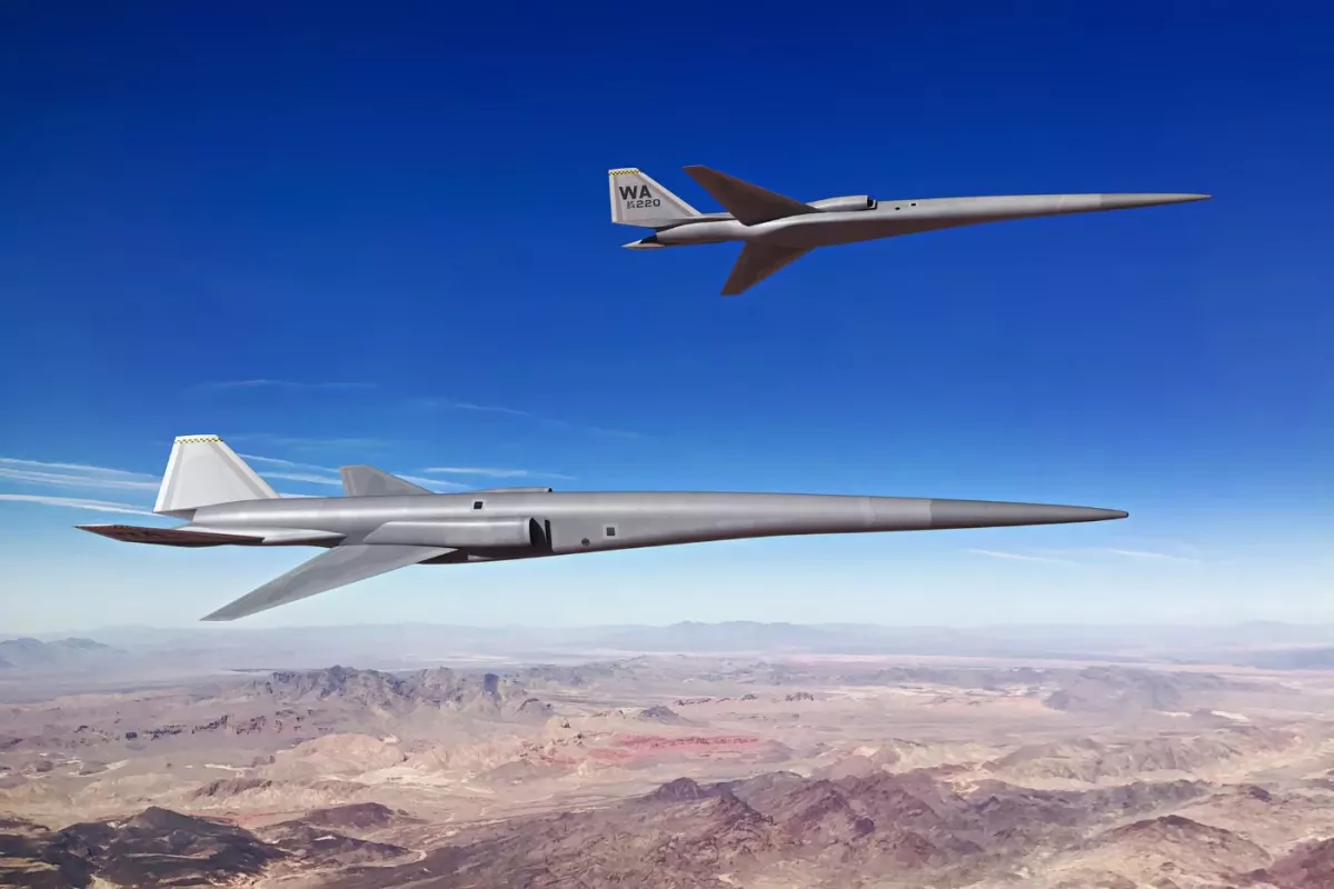 Artist's concept of the Exosonic supersonic training drones