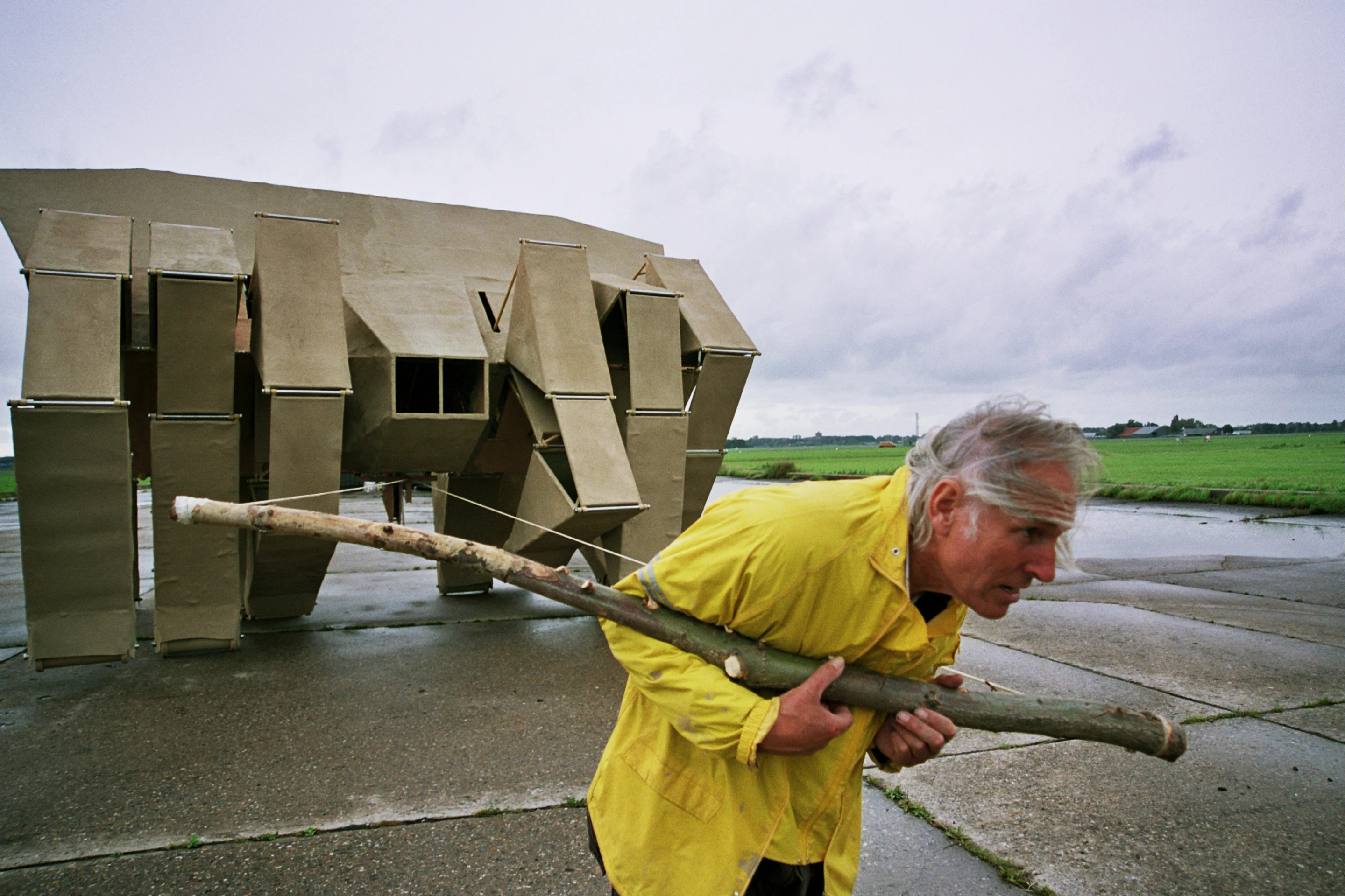 The Animaris Rhinoceros was Jansen's attempt to create a beach animal that could transport people (Photo: Theo Jansen)