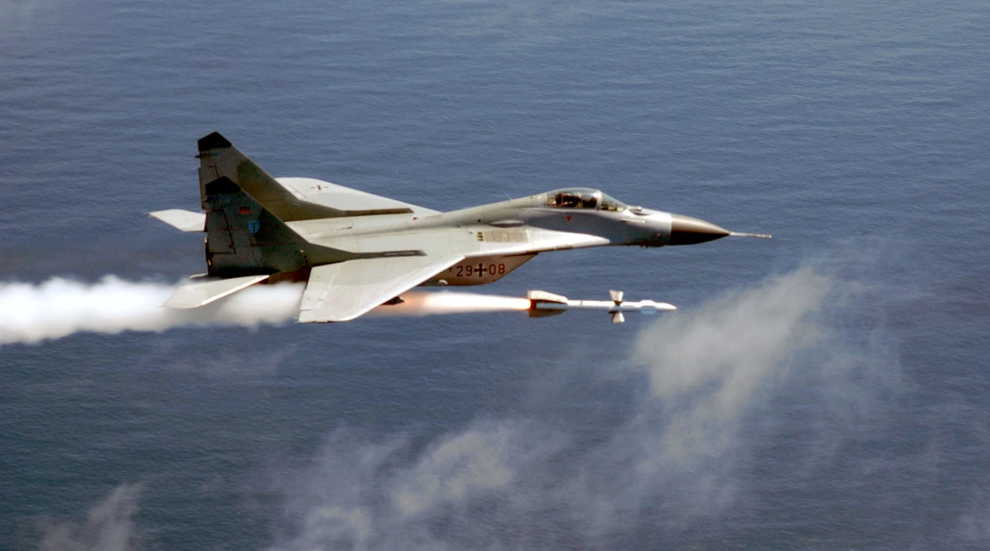 MiG-29 firing missile