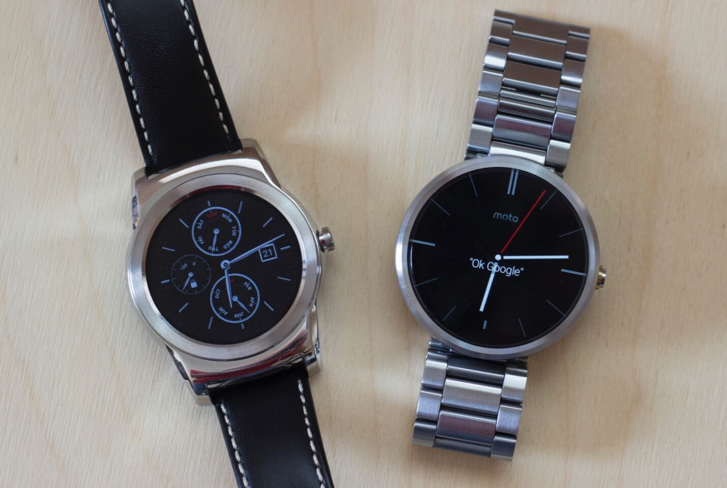 The Moto 360's screen is about 39 percent bigger