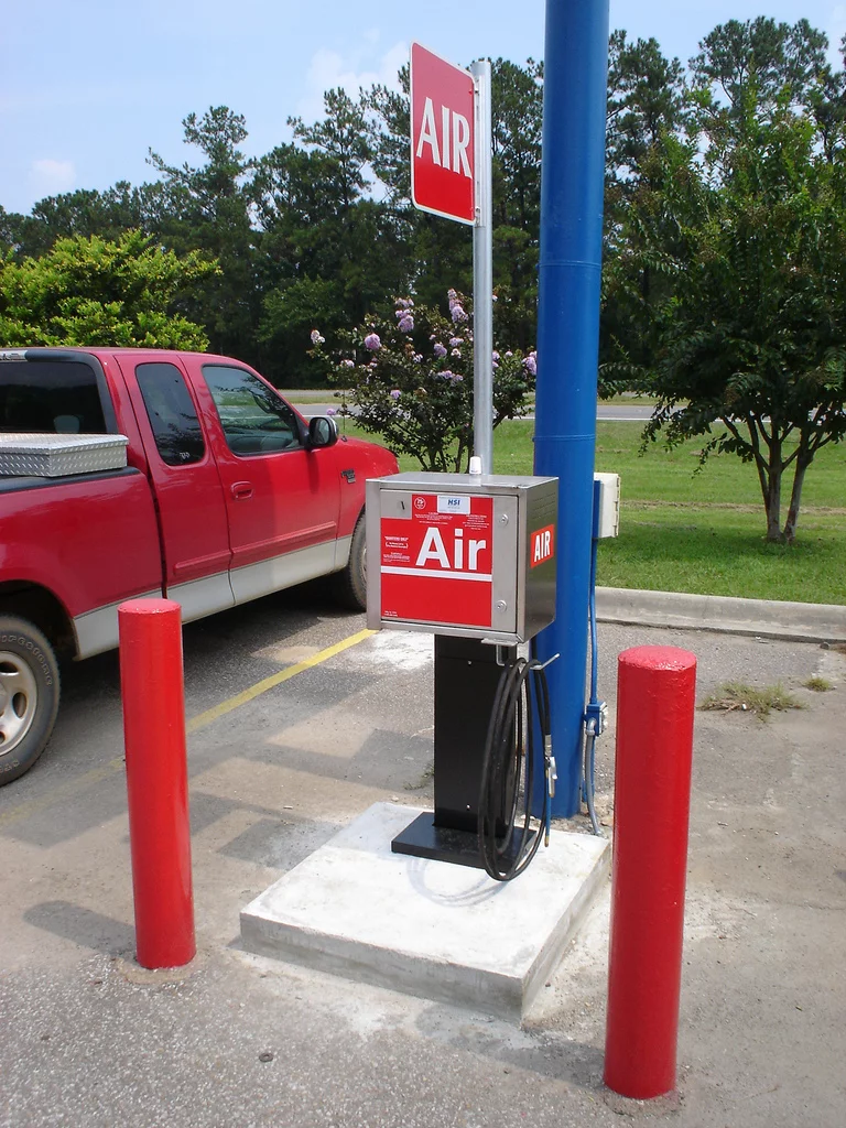Goodyear is developing a system that would automatically keep tires inflated to the proper pressure, making gas station air pumps unnecessary (Photo: Doyle N. Roberts)
