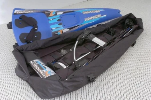 Unlike any other water craft, the hydrofoil comes apart and can be transported in a small bag.