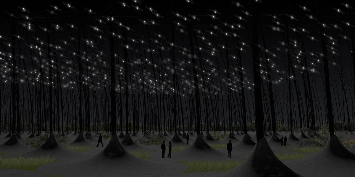 The Windstalk concept at night