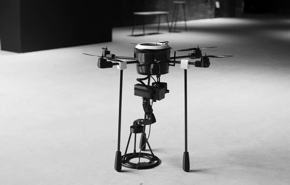 The Mine Kafon Drone, equipped with a metal detector