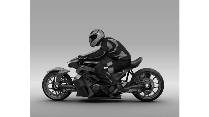 The Ostoure motorcycle concept would use a Bluetooth heads-up display(credit: M. R. Shojaie)
