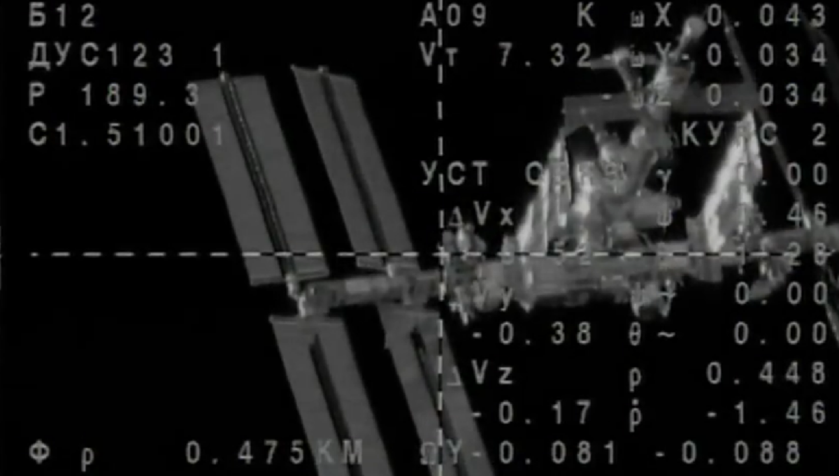 Soyuz 34's view of the ISS (Image: NASA)