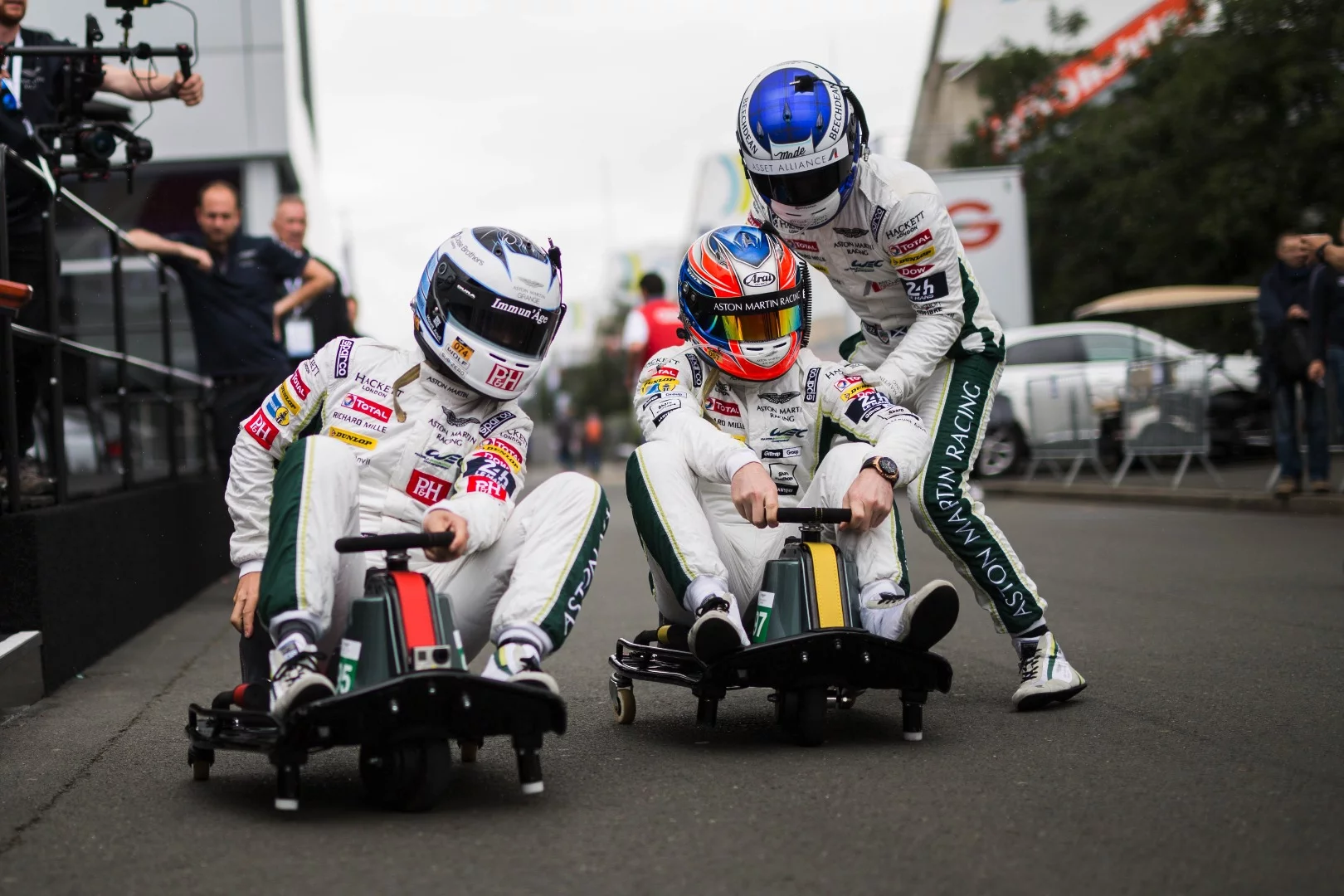 Aston Martin just says "Crazy Cart," but these must be the adult-sized Crazy Cart XL, as opposed to the smaller, kid-focused standard Crazy Carts