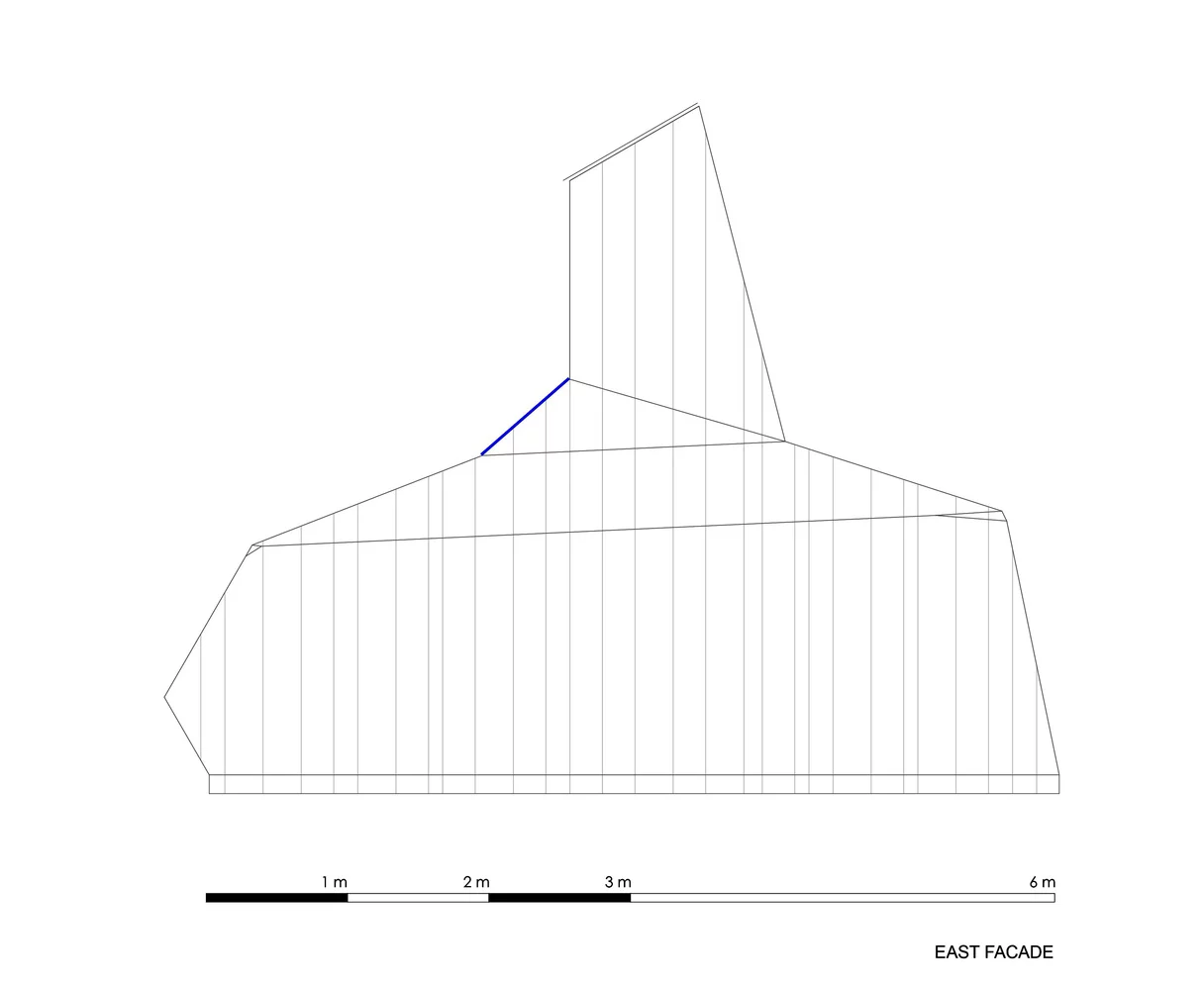 Architectural drawing of Călțun Shelter