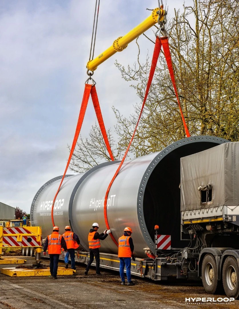 A piece of HyperloopTT's first test track