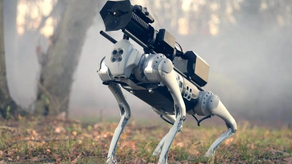 The robotic half has artificial intelligence