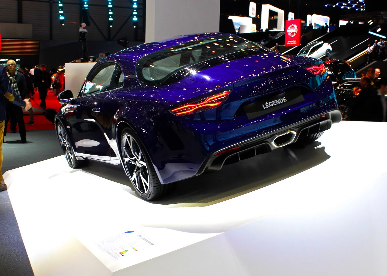 The Alpine A110 Légende is powered by a 249-hp 1.8-liter four-cylinder turbo