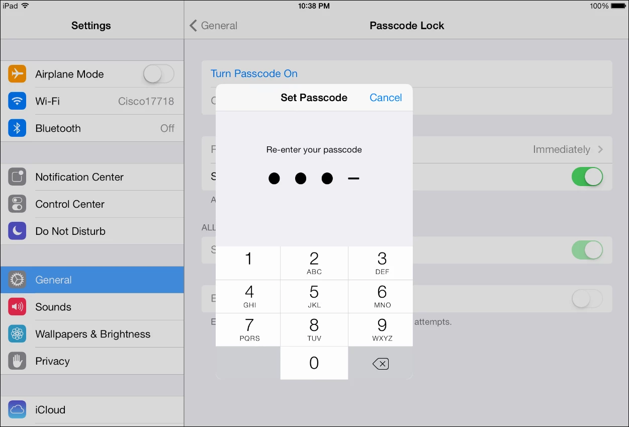 Create a four-digit passcode to secure your iPhone or iPad