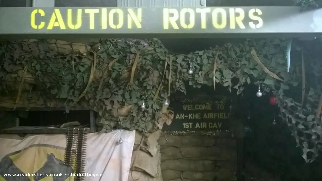 Air Cavalry Bunker is a shed designed to resemble an American cavalry bunker from the Vietnam War