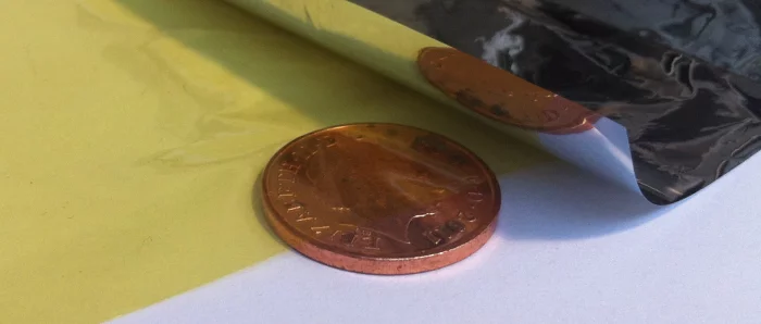 The Scout is made from metalized and unmetalized polyimide substrate