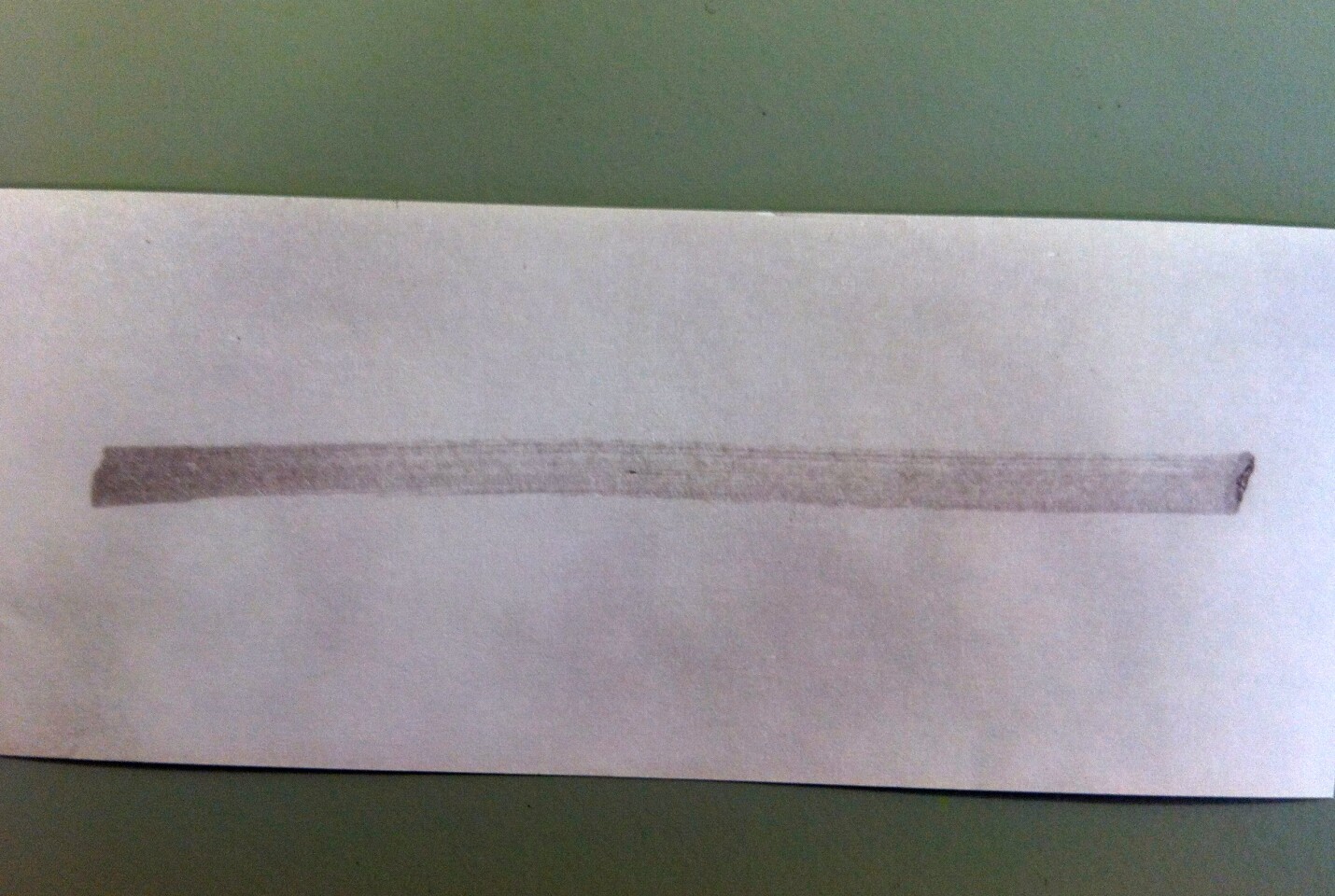 Thermal paper reacts to the marker, changing color wherever it was used (Photo: University of Leicester)