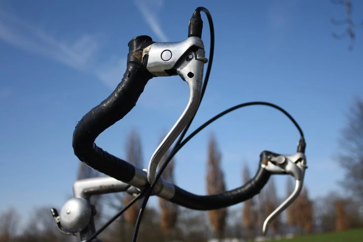 A set of DIY chop n' flop bullhorn handlebars