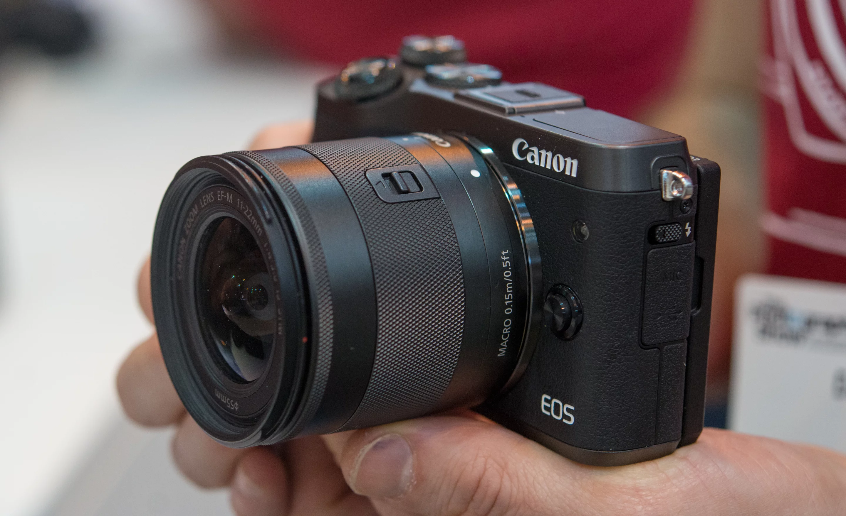 The Canon EOS M6 mirrorless camera use the EF-M lens mount