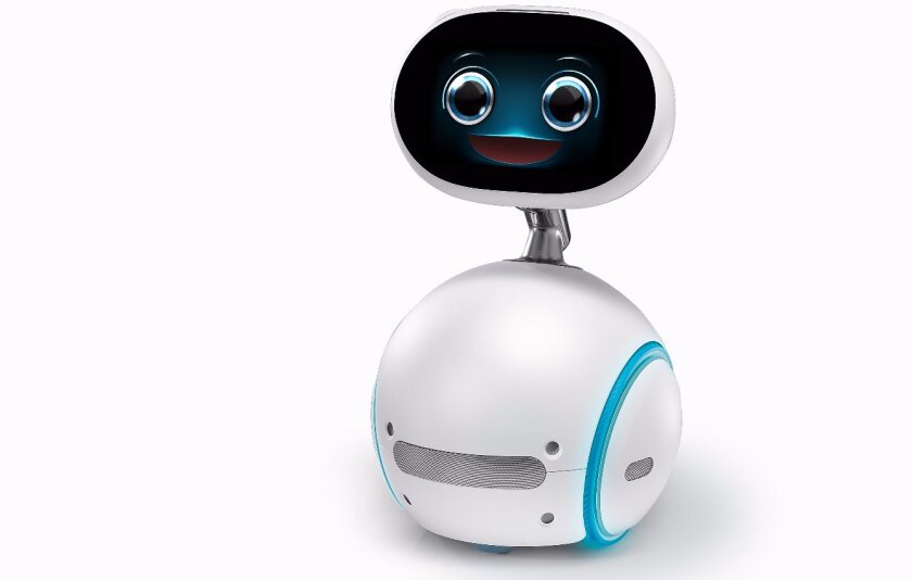 The Zenbo's tablet-like display shows emotive expressions