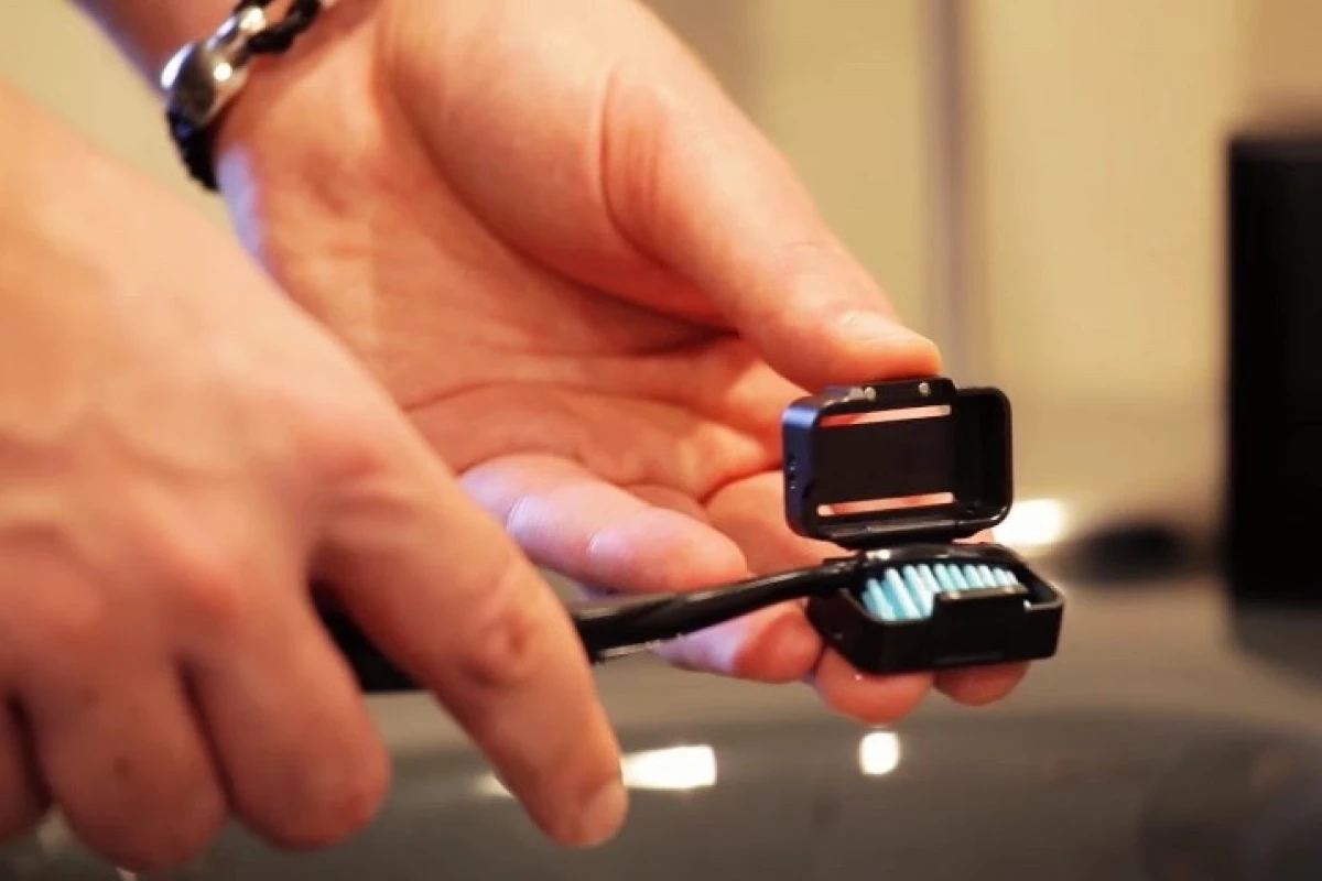 The Brushield is claimed to be the "world's first real anti-microbial toothbrush case"