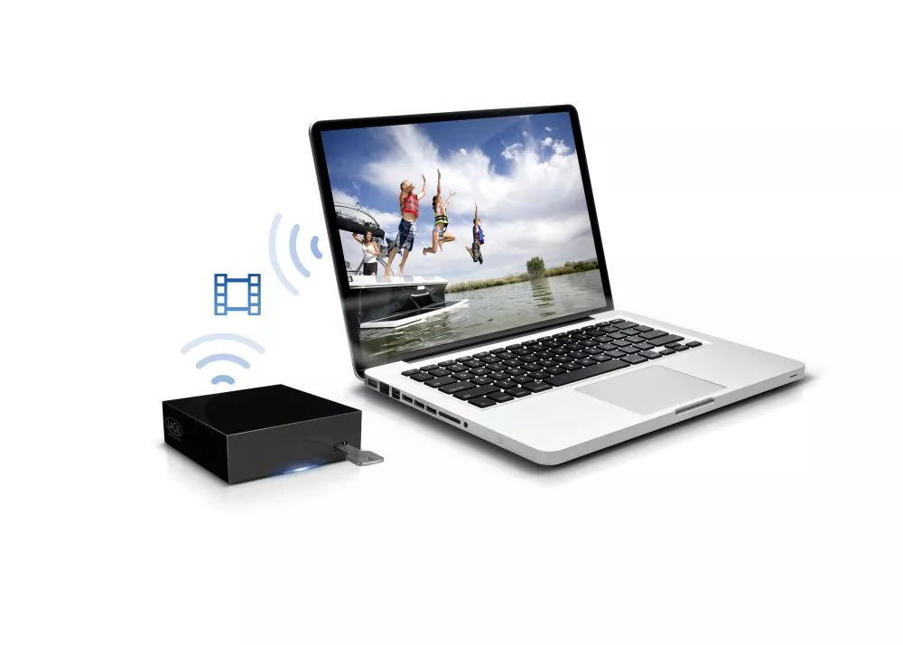 The LaCie LaPlug enables users to share private files outside the LAN through an external address and to wirelessly stream files to UPnP/DLNA-certified products