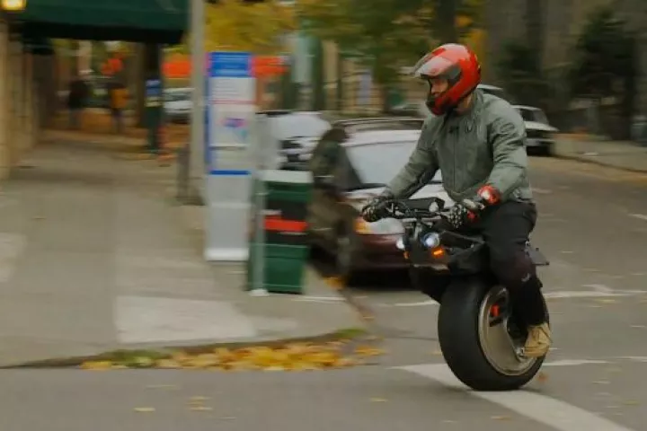 The RYNO is a one-wheeled self-balancing electric personal transportation device, designed for short, low-speed trips
