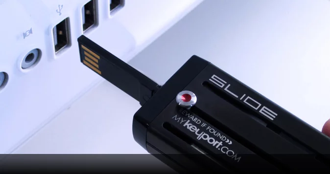 The Keyport with USB flash drive insert