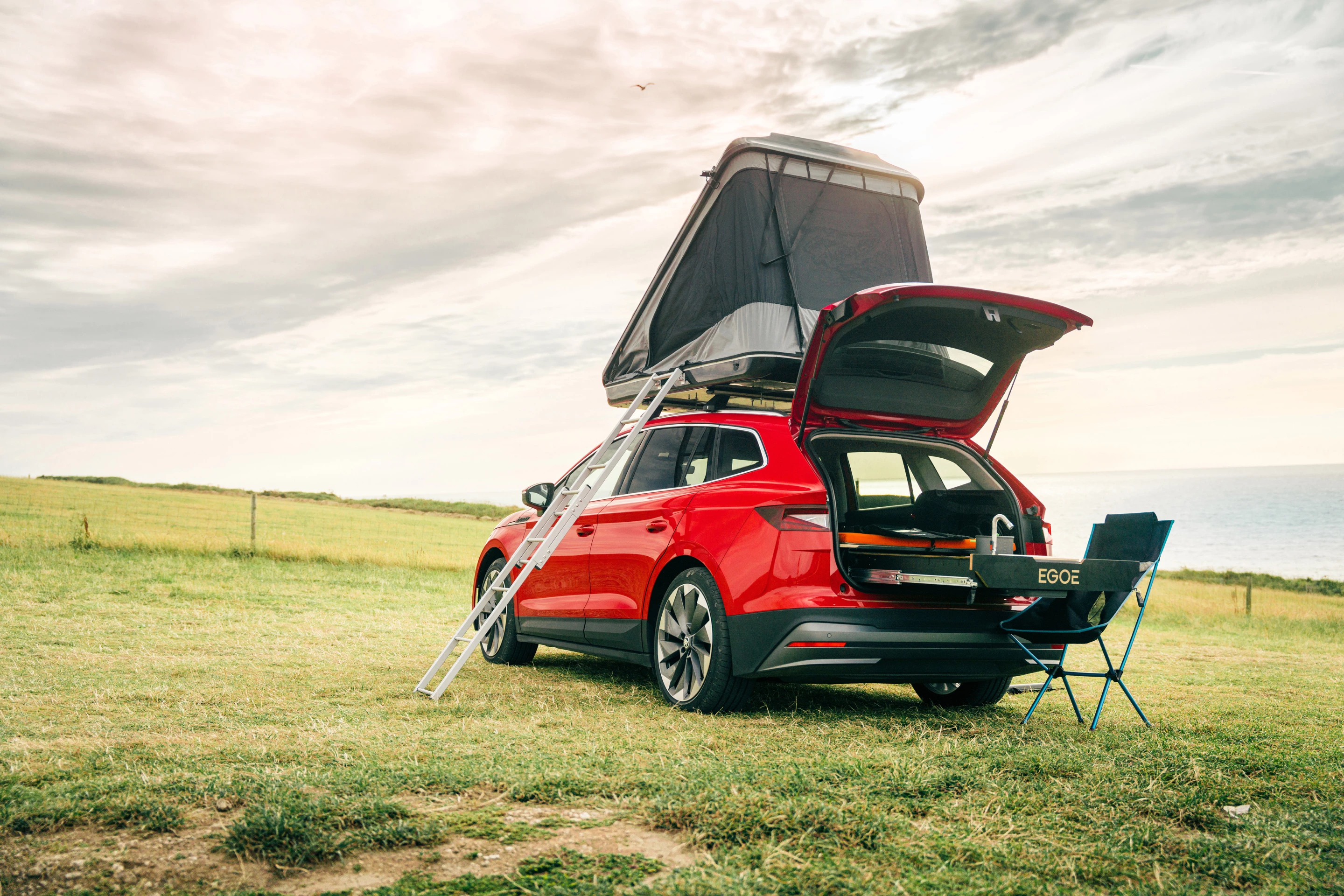Skoda adds light, compact collapsible camp chairs that store in the trunk