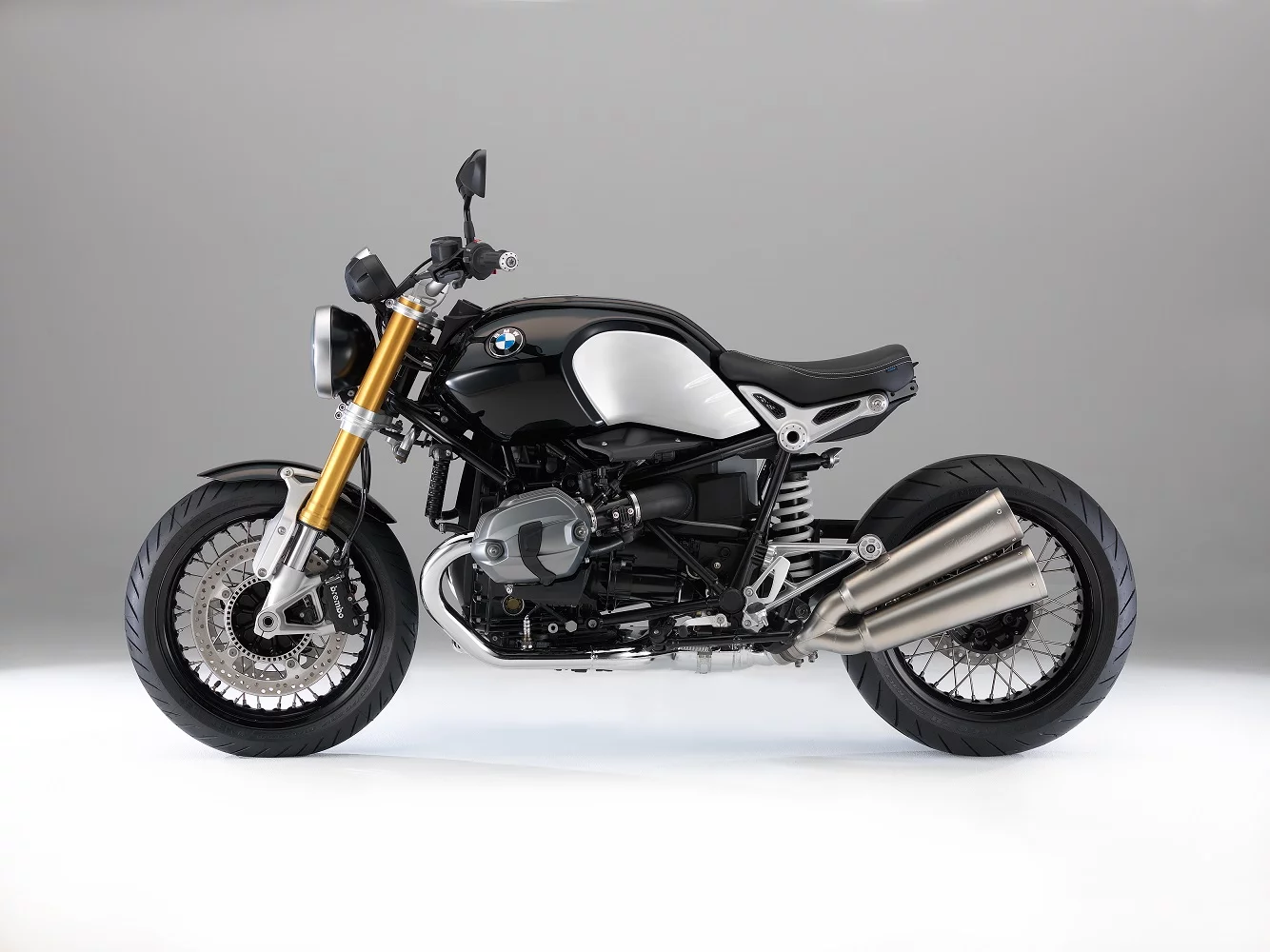 The stock BMW R nineT, with rear seat removed