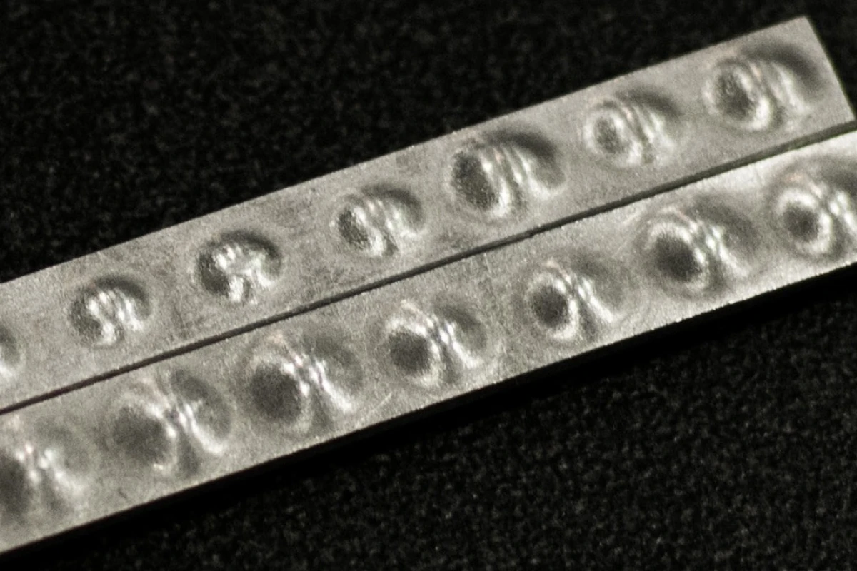 Samples of North Carolina State University's metallic bubble wrap