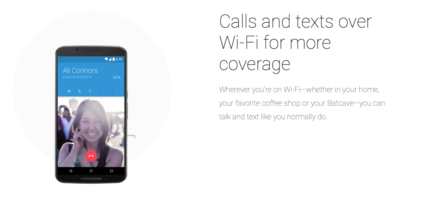 Wi-Fi calling happens automatically, in the background, through Project Fi