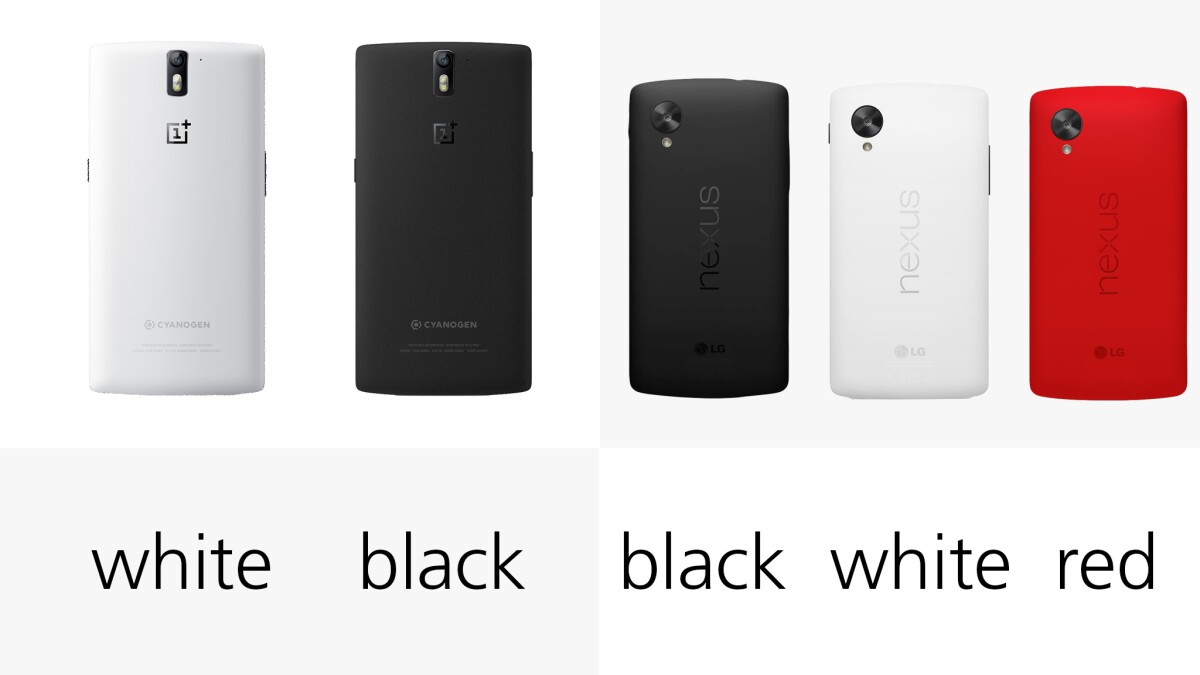 Color options (not including the One's separate covers)