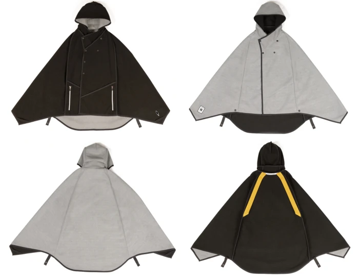 Mavari as seen from all angles, with its reversible triple-layer fabric giving it extra versatility